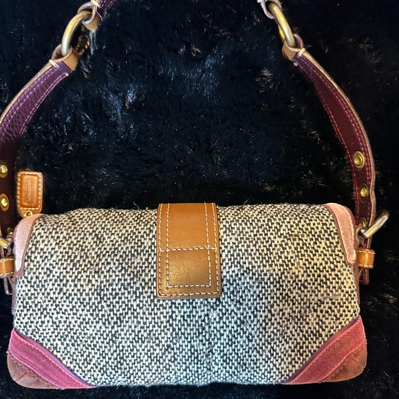 Coach Y2K Vintage Tweed Demi Hobo Flap - Picture 3 of 13